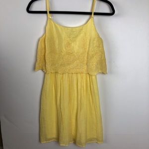 Charlotte Russe Yellow Sleevless Sun Dress XS